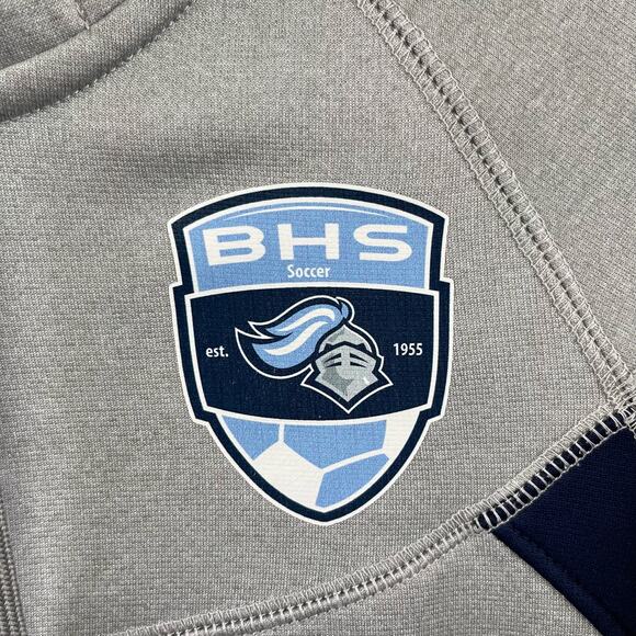 Nike Soccer Soft Fleece Lined Thermi-Fit Hooded Pullover Quarter Zip Hoodie MM05 - Picture 3 of 13